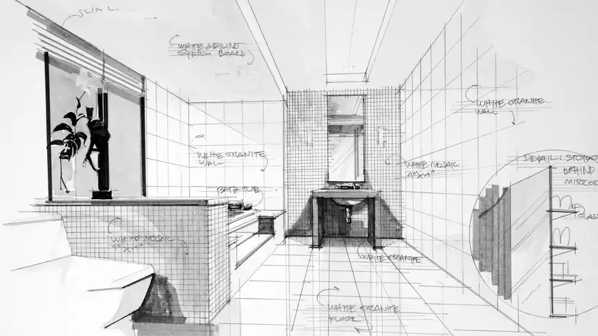 Badezimmer Zeichenplan