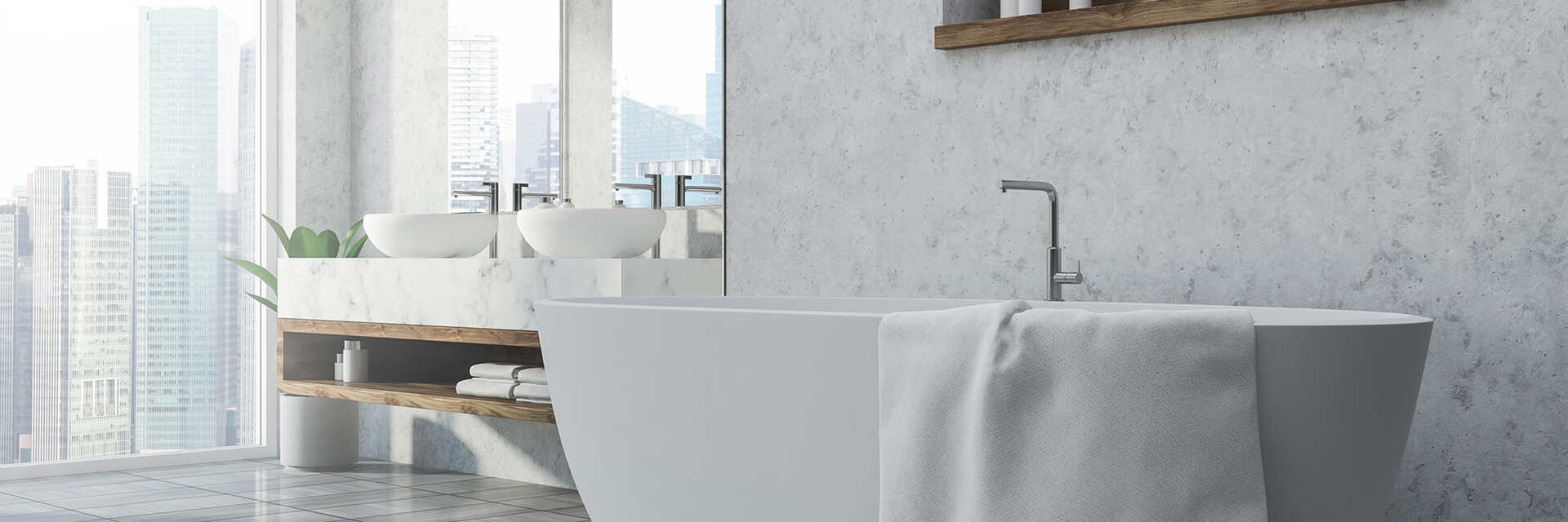 Freistehende Badewanne